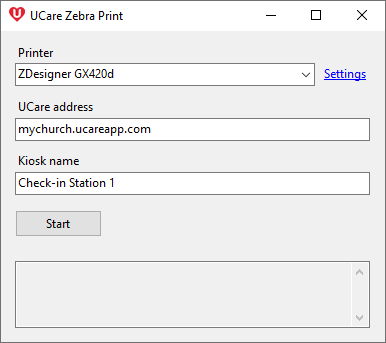 UCare Zebra Print app